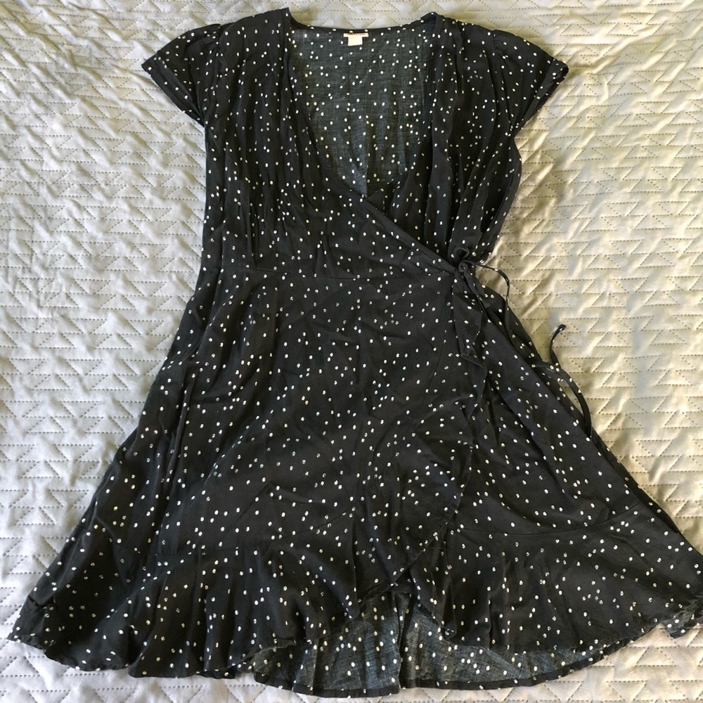 Vintage look wrap front dress